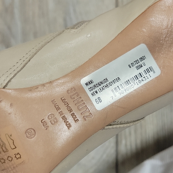 Schutz Size 6 Cream Ankle Boots With Stiletto Heel - Picture 8 of 8